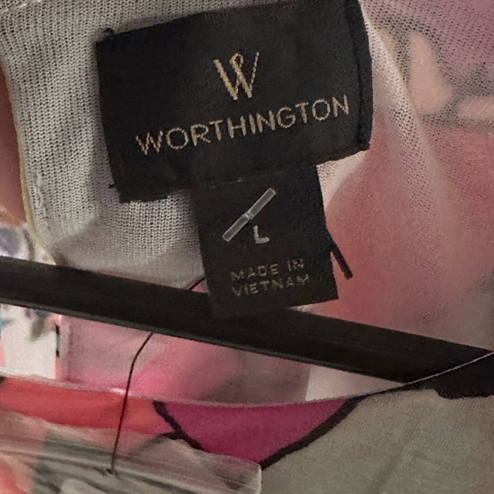 Worthington Sleeveless Floral Blouse Large - Picture 4 of 4